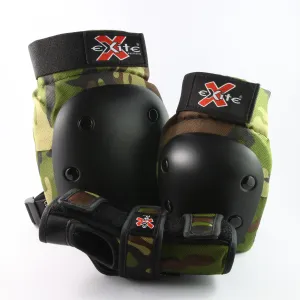 Exite Critters 3 pack kids Knee, Elbow and Wrist Guards Protective pack - Camo Green
