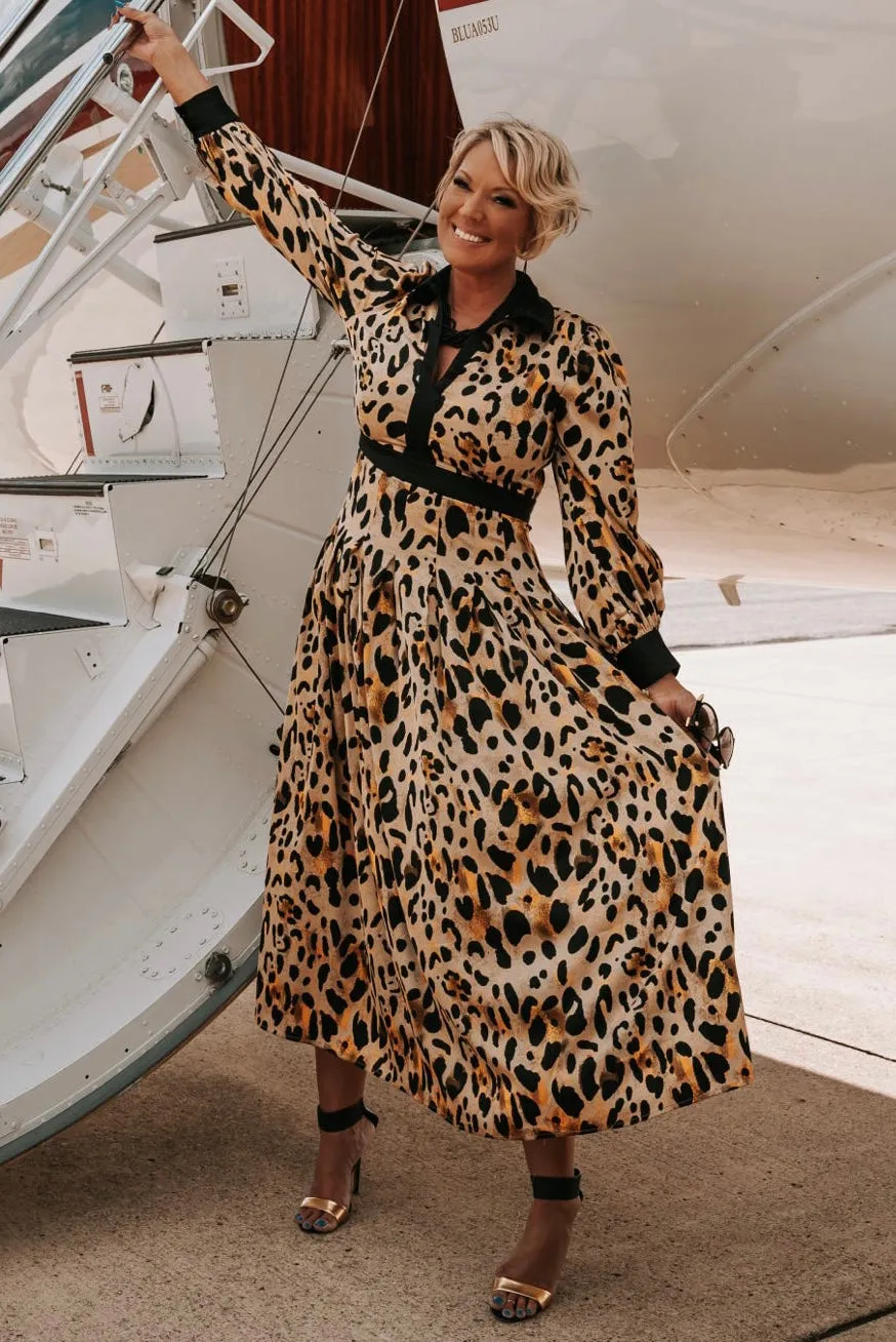 FINAL SALE Leopard Print Maxi Dress