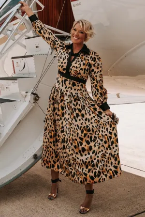 FINAL SALE Leopard Print Maxi Dress