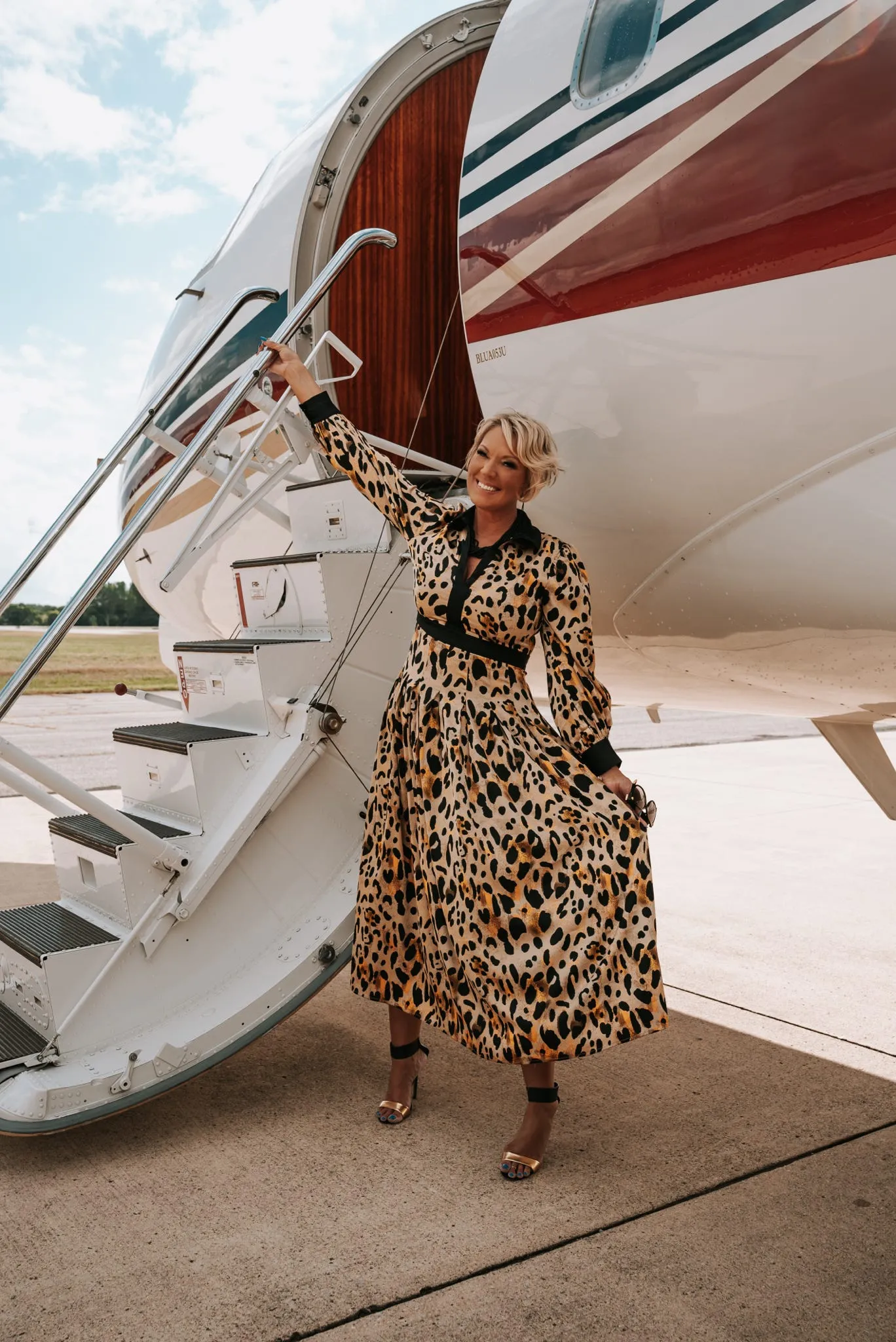 FINAL SALE Leopard Print Maxi Dress