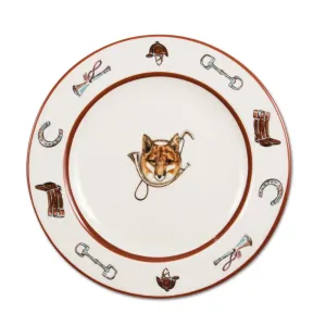 Fox & Horn Equestrian Dinner Plate
