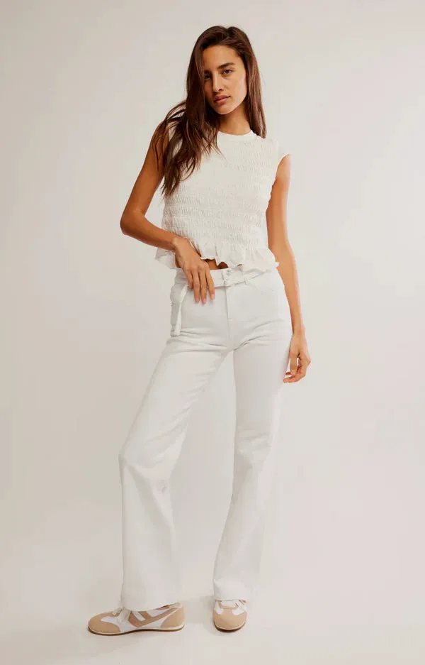 Free People Sabine Slim A Line Jean