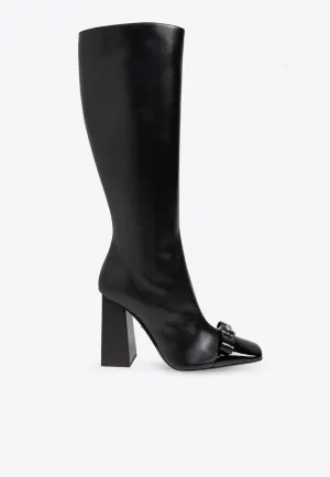 Gianni Ribbon 105 Leather Knee-High Boots