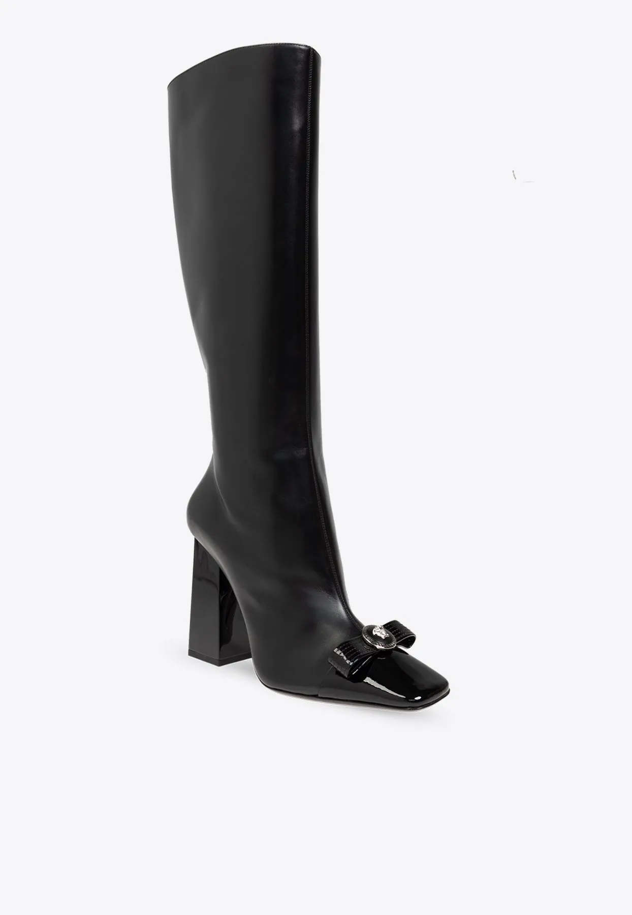 Gianni Ribbon 105 Leather Knee-High Boots