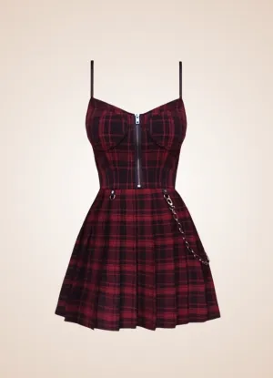Goth Plaid Mini Dress