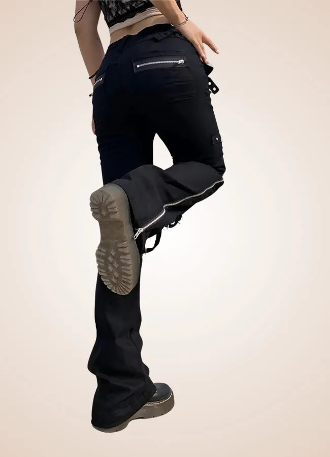 Gothic Emo Zipper Pants