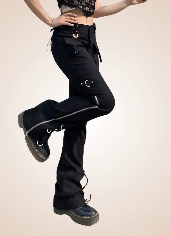 Gothic Emo Zipper Pants