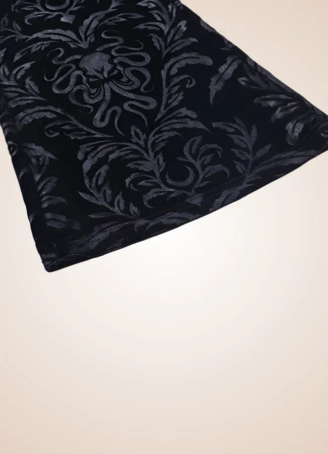 Gothic High Waist Jacquard Pants