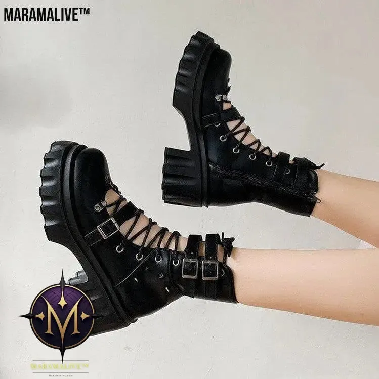 Gothic Women's Platform Boots - Tough Maramalive™ Footwear