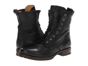 Handmade Black Combat Boots for Men - Full Grain Leather