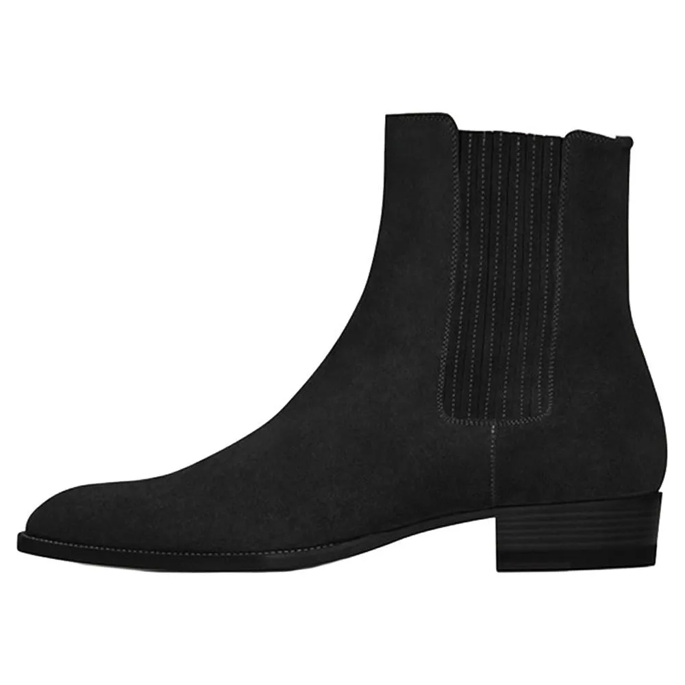 Handmade Full Grain Suede Chelsea Boots