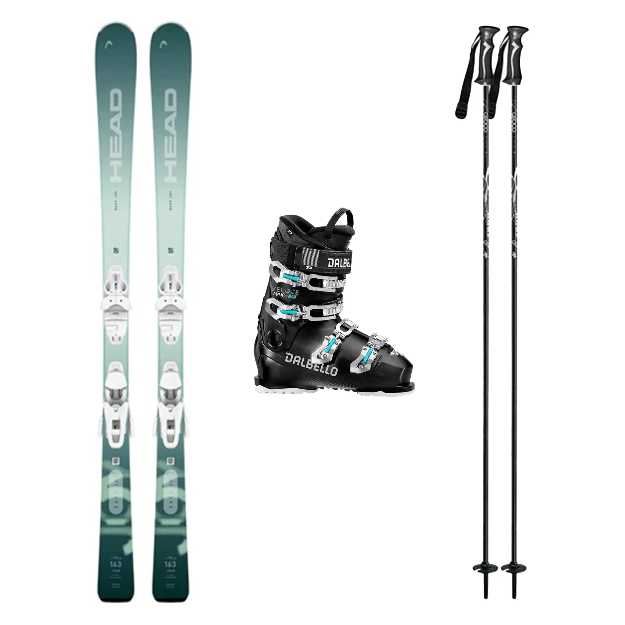 Head Easy Joy System Skis with Dalbello Veloce MAX 65 Ski Boots Womens Ski Package 2025