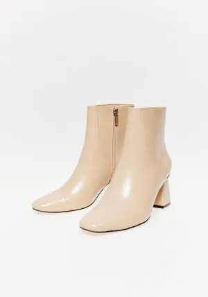 Heeled Bootie - Ecru