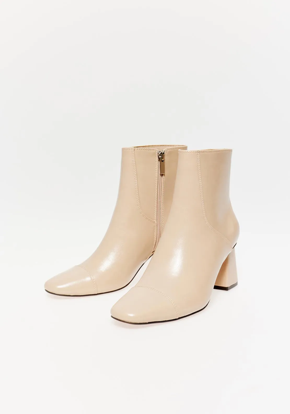 Heeled Bootie - Ecru