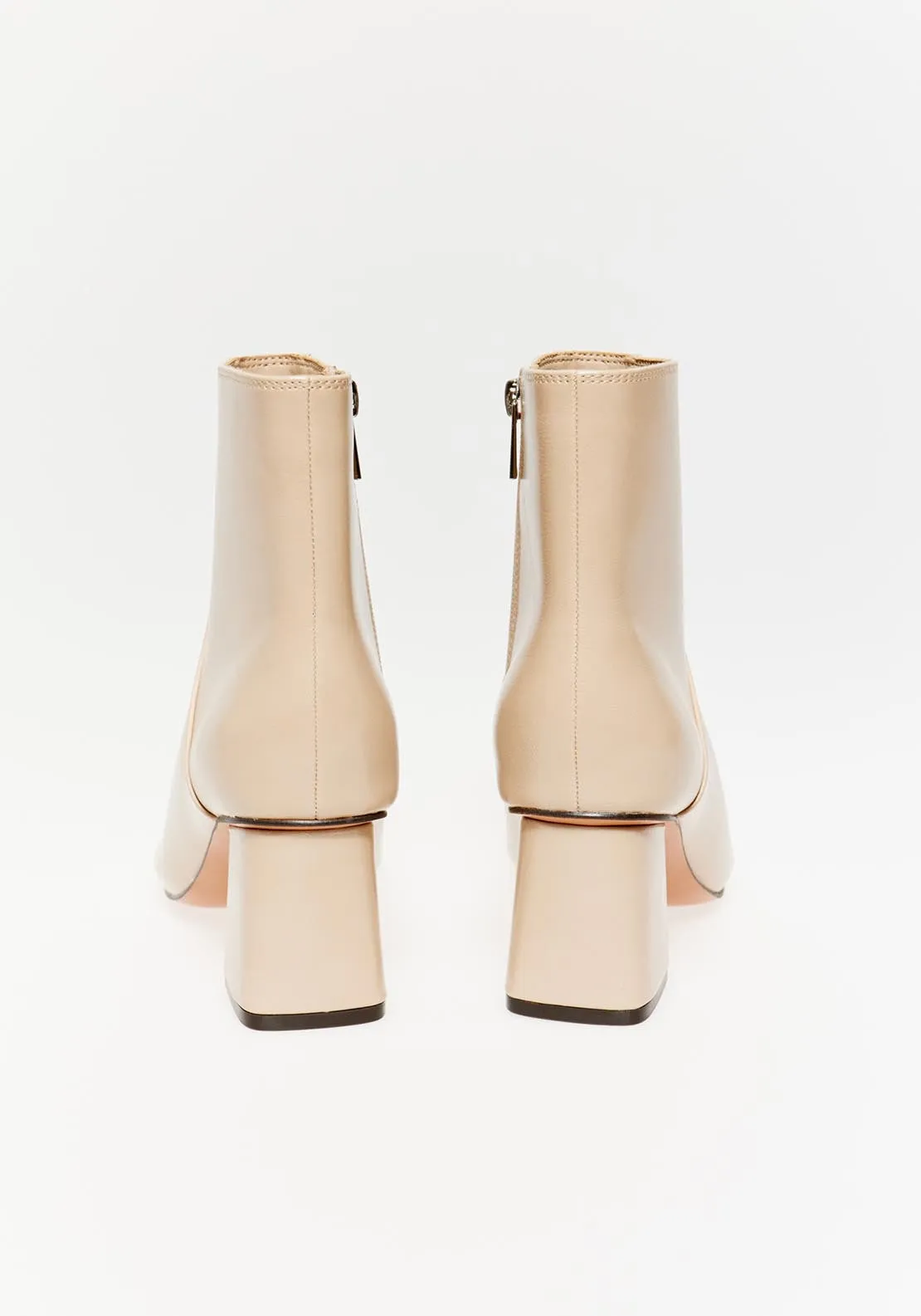 Heeled Bootie - Ecru