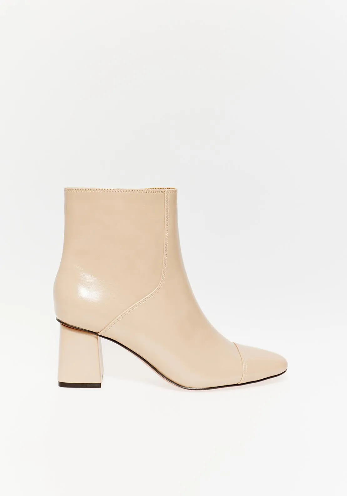 Heeled Bootie - Ecru