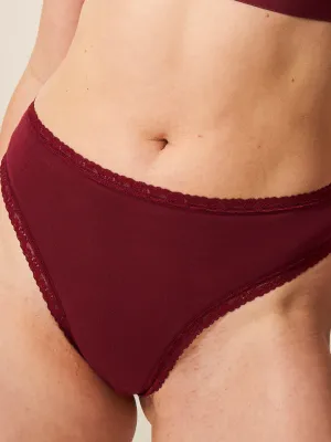 High Waisted Thong - Rouge