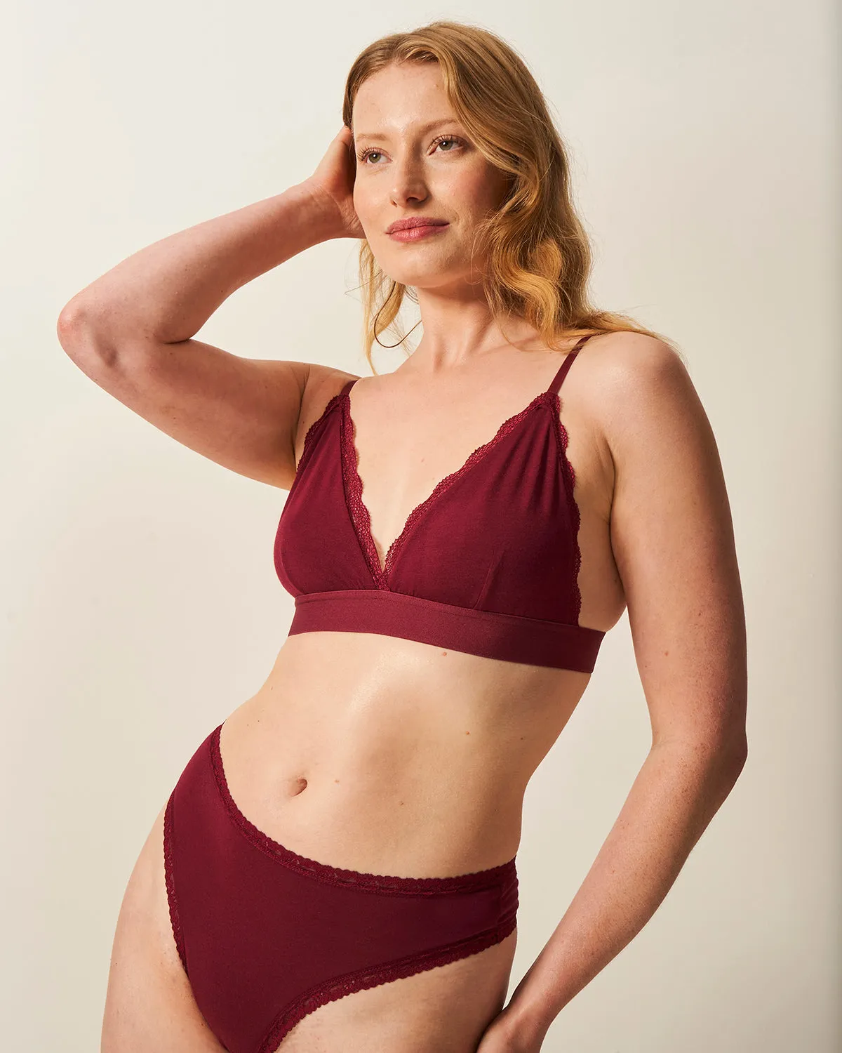 High Waisted Thong - Rouge