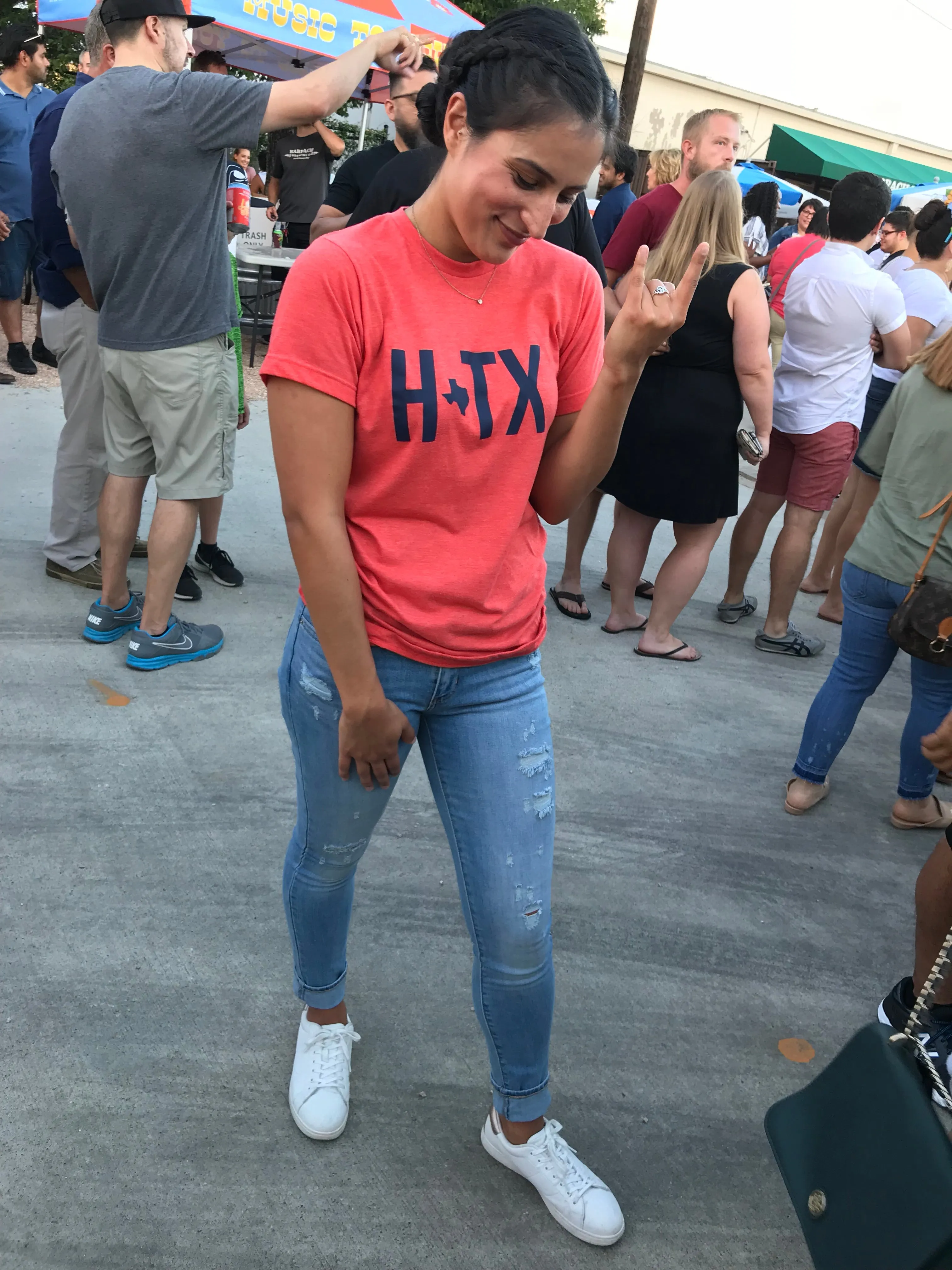 Houston Texas - HTX - Orange Unisex Tee