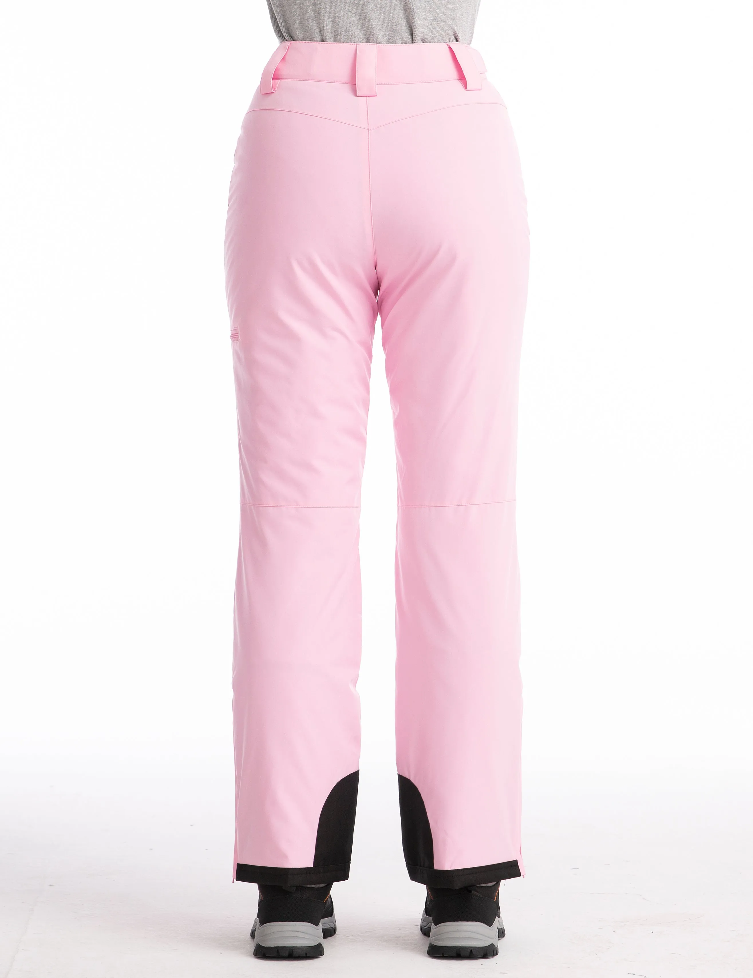 iCreek Womens Snow Pants Insulated Winter Warm Snow Trousers Sports Windproof Outdoor（Pink）