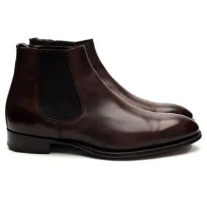 'Jason' Dark Brown Leather Chelsea Boots UK 9 E