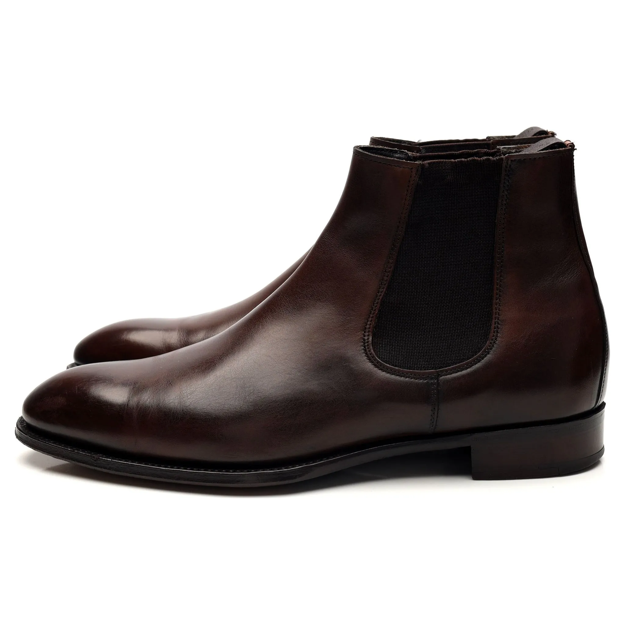 'Jason' Dark Brown Leather Chelsea Boots UK 9 E