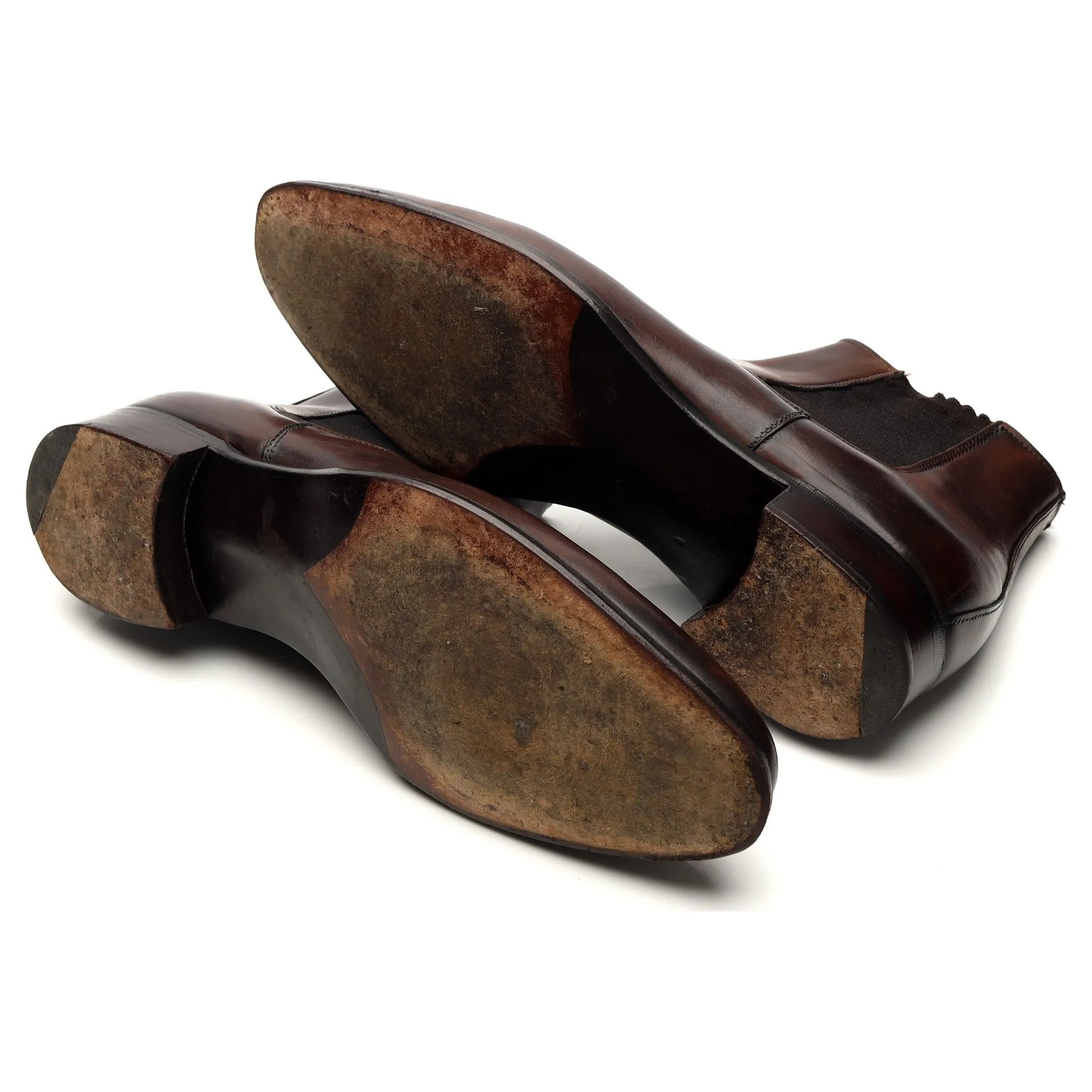 'Jason' Dark Brown Leather Chelsea Boots UK 9 E