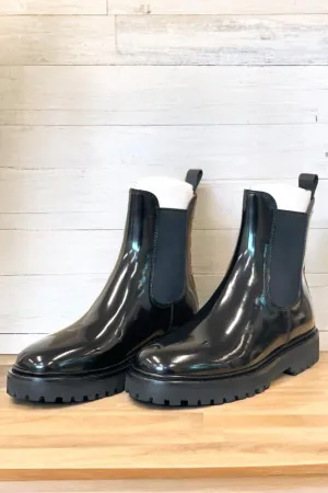 Johnny Was Black Tate 100% Leather Chelsea Boots Boho Chic JWS16023