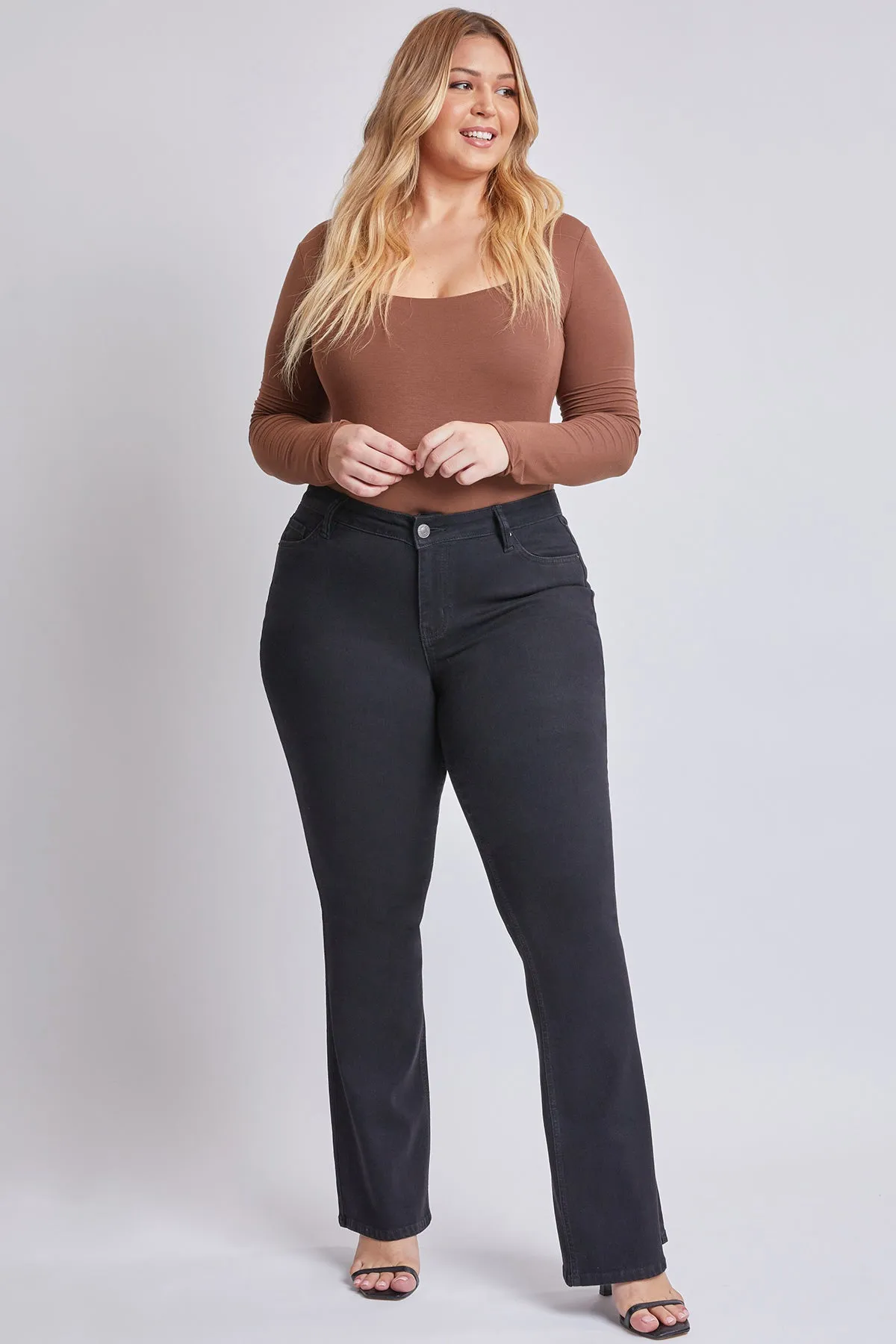 Junior Plus Size Sustainable Mid Rise Boot Cut Jeans, Pack of 6