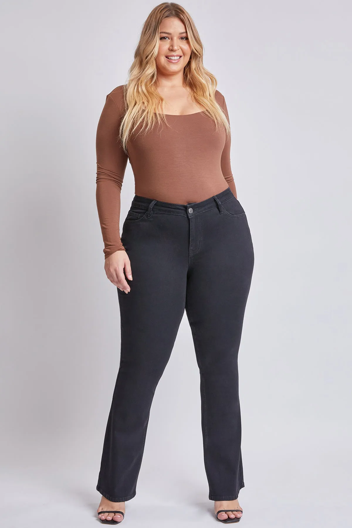 Junior Plus Size Sustainable Mid Rise Boot Cut Jeans, Pack of 6