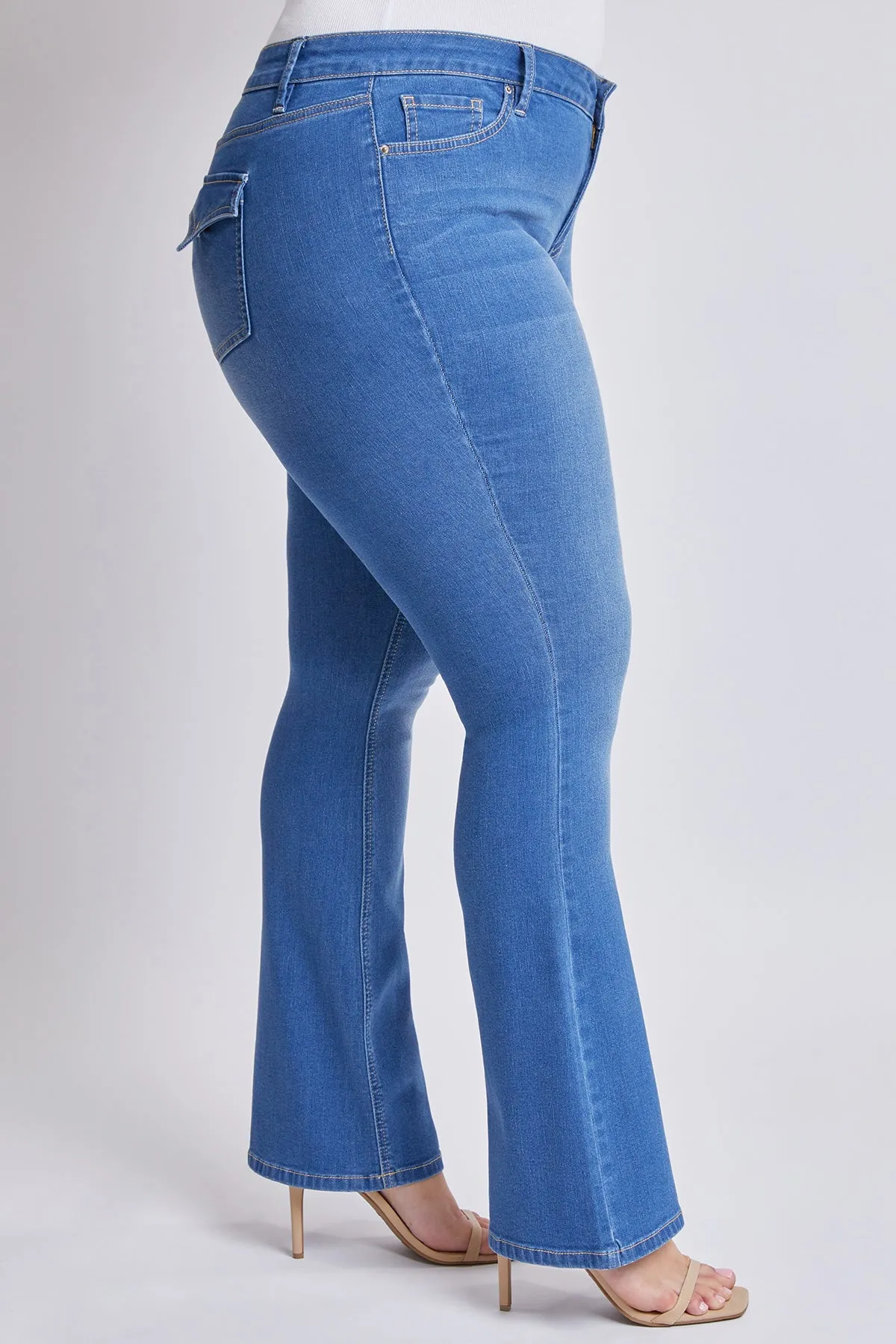 Junior Plus Size Sustainable Mid Rise Boot Cut Jeans, Pack of 6