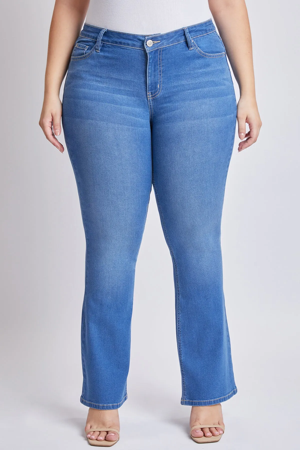 Junior Plus Size Sustainable Mid Rise Boot Cut Jeans, Pack of 6