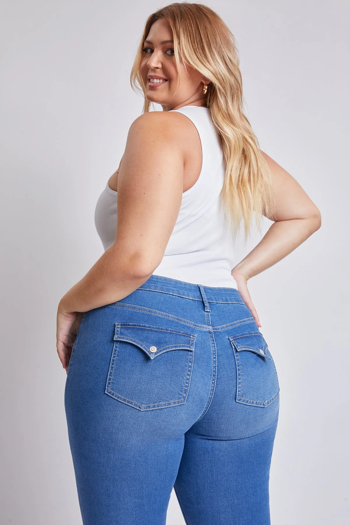 Junior Plus Size Sustainable Mid Rise Boot Cut Jeans, Pack of 6
