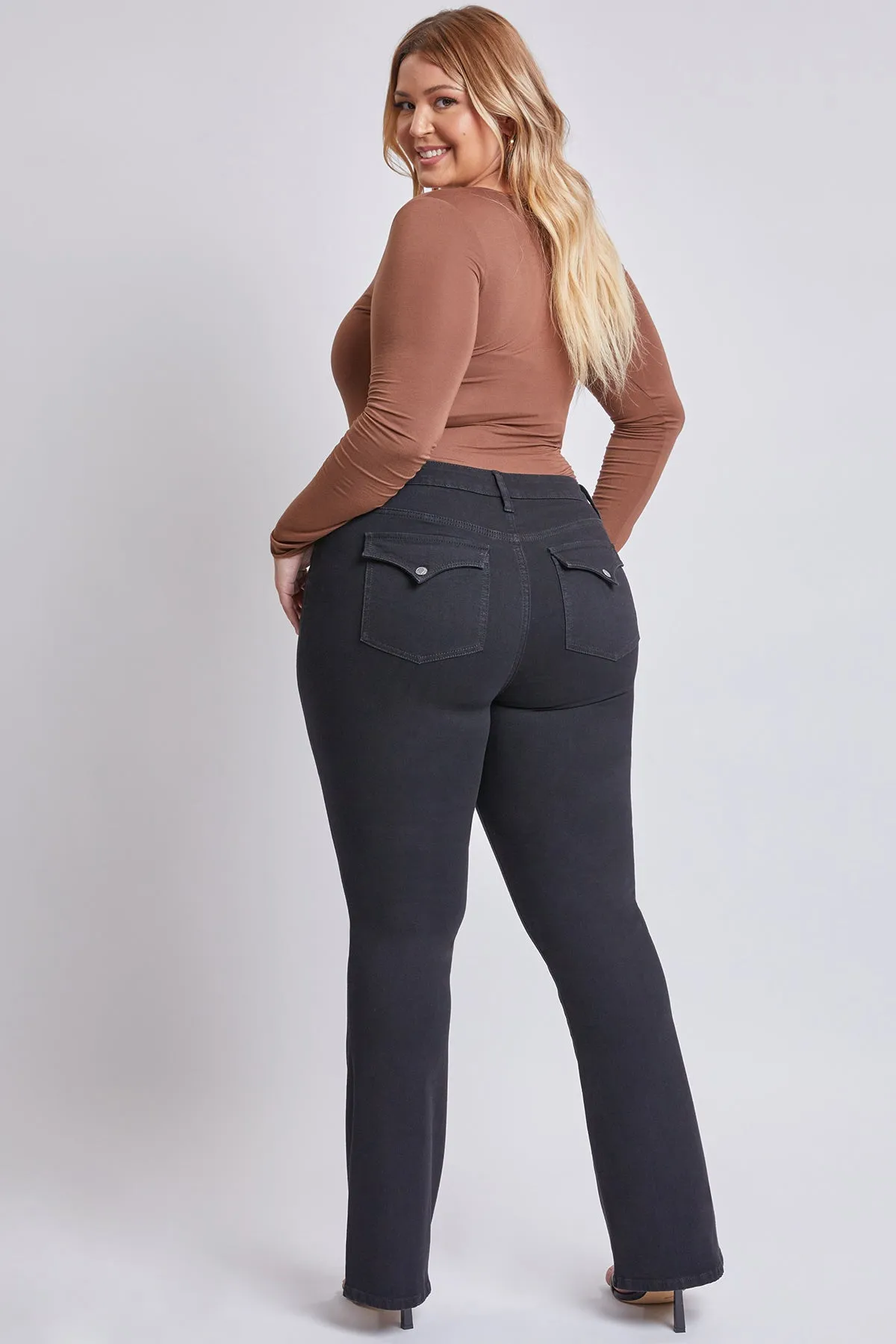 Junior Plus Size Sustainable Mid Rise Boot Cut Jeans, Pack of 6