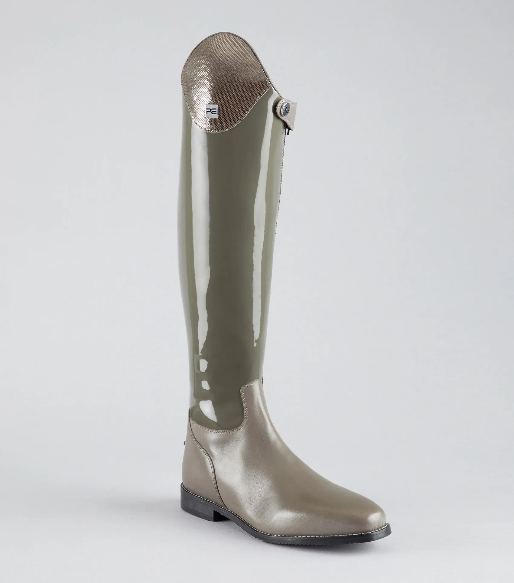 Levade Ladies Leather Dressage Riding Boots Grey (Wide Calf)