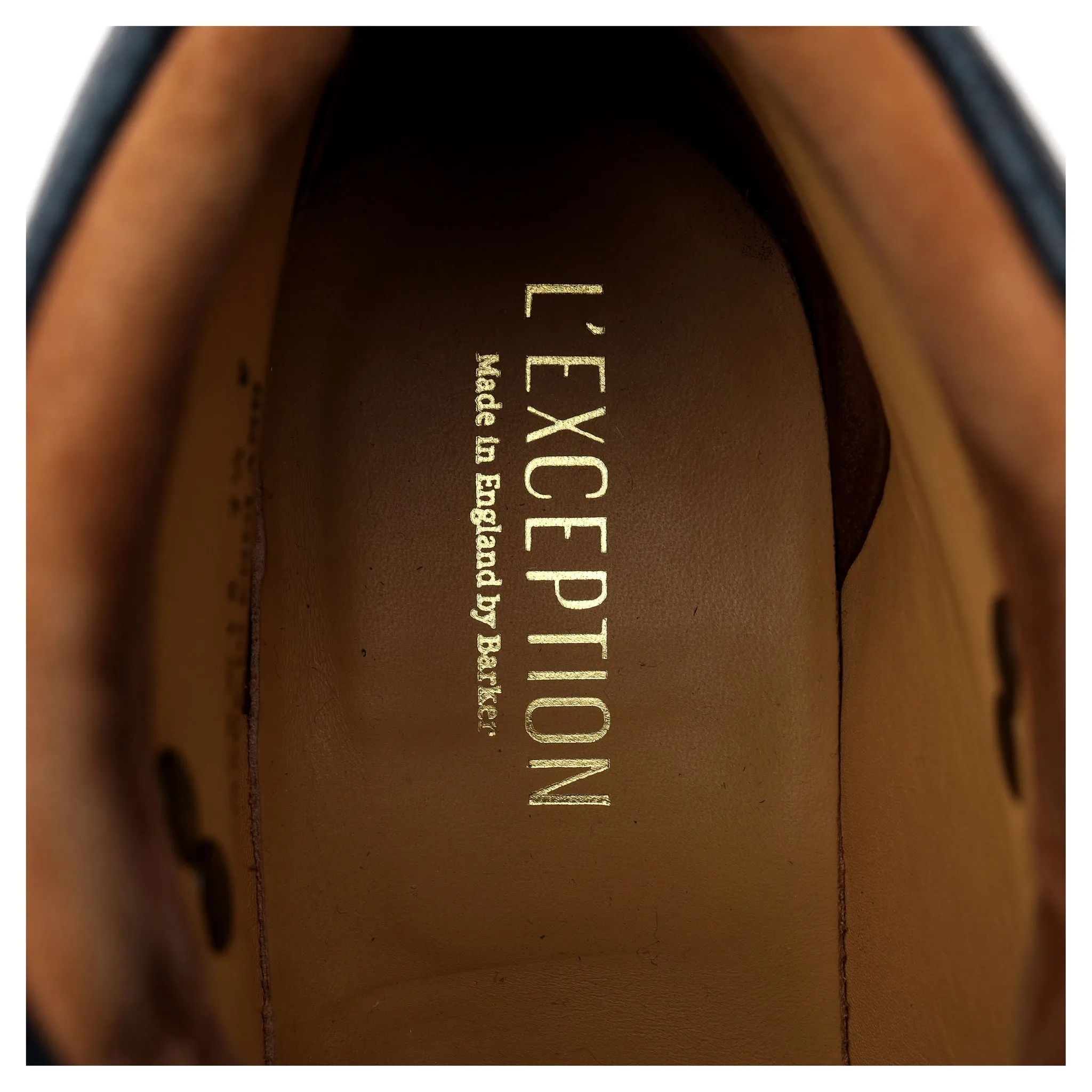 L'Exception 'Glencoe' Navy Blue Grain Leather Hiker Boots UK 7.5 F