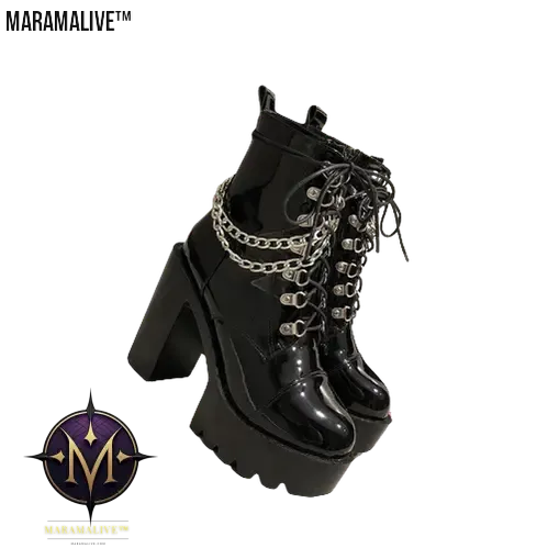 Lolita Gothic Mary Jane Womens Boots Platform Leather Boots