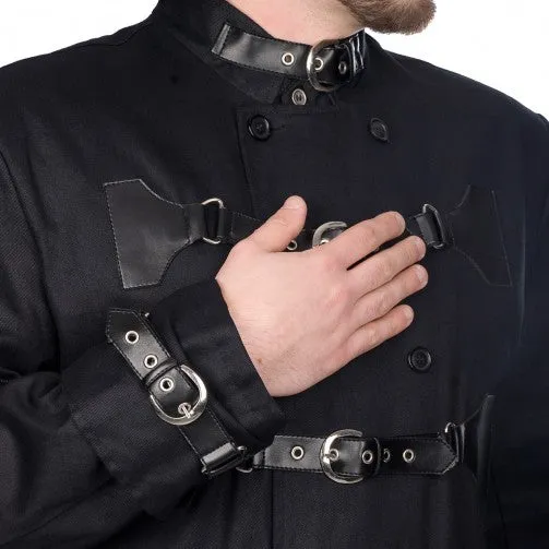 Men Hellraiser Dark Coat Gothic Long Trench Coat for the Damned