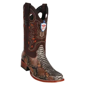 Men's Wild West Python Boots Square Toe