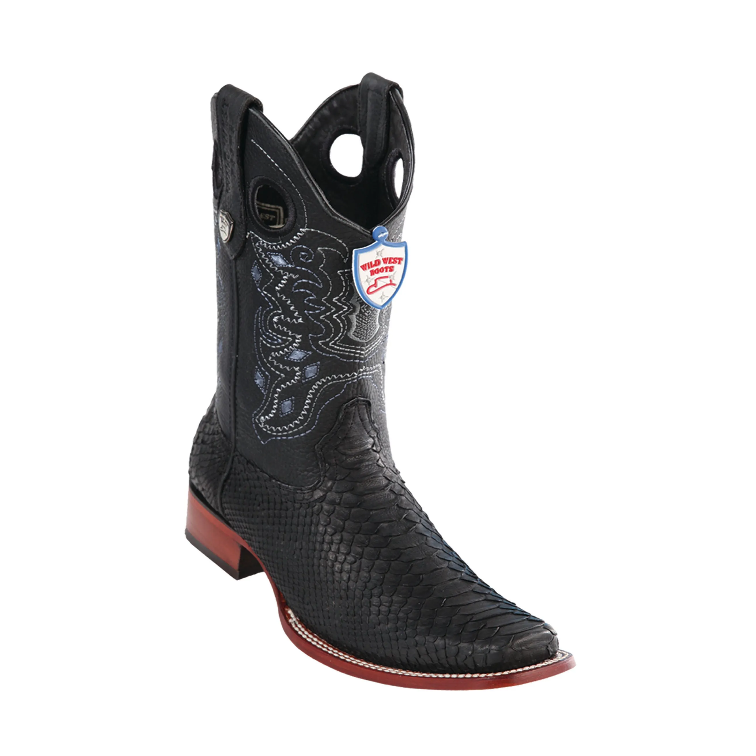Men's Wild West Python Boots Square Toe