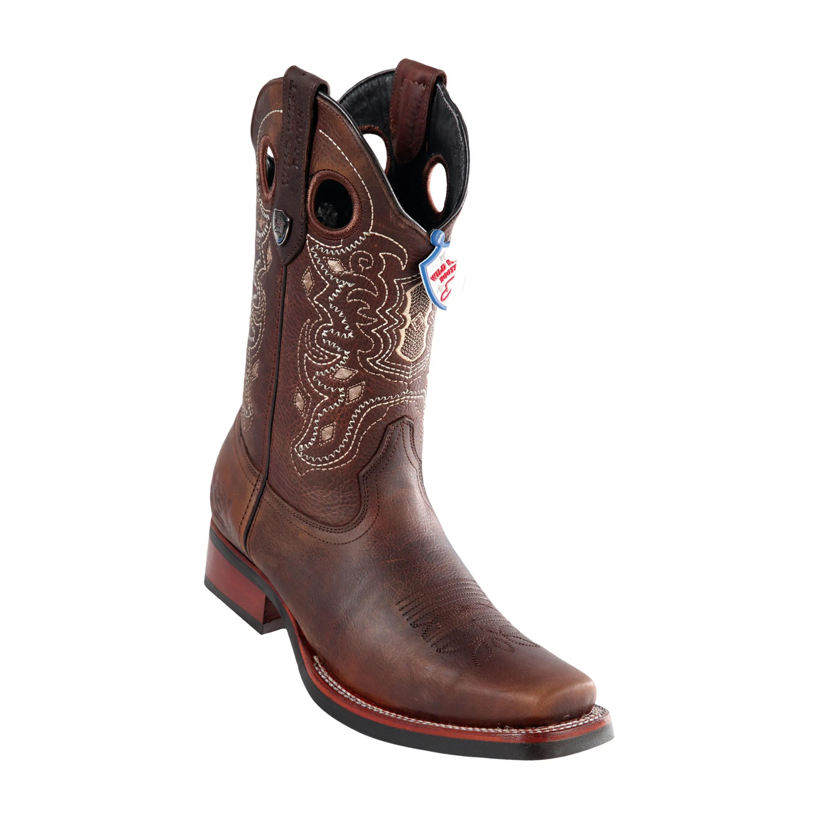 Men's Wild West Rage With Rubber Sole Boots Square Toe