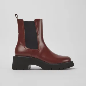 Milah Burgundy Leather Boot