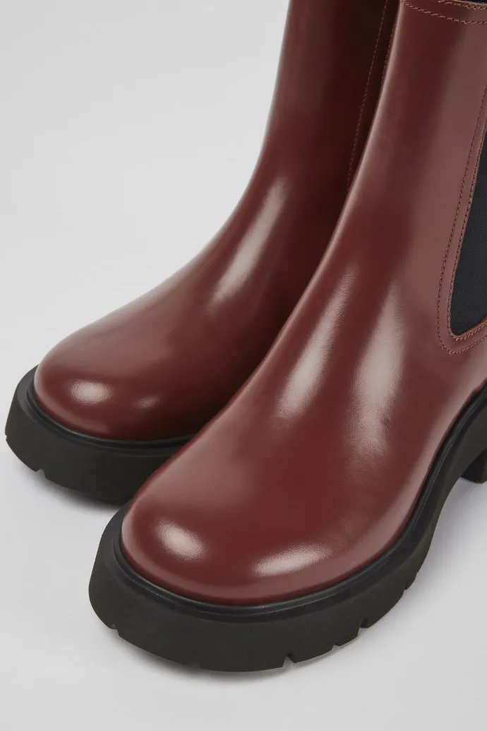 Milah Burgundy Leather Boot