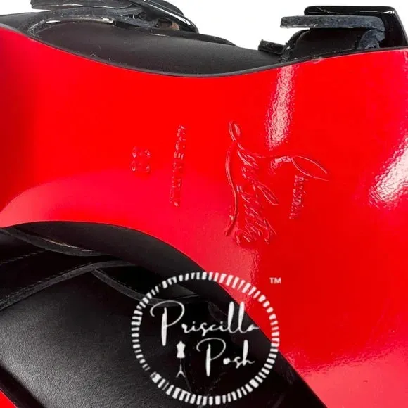 NEW Christian Louboutin Black Riding Boots Knee High Riding Boots 39