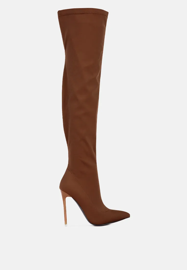No Calm Superstretch Stiletto Long Boot by London Rag
