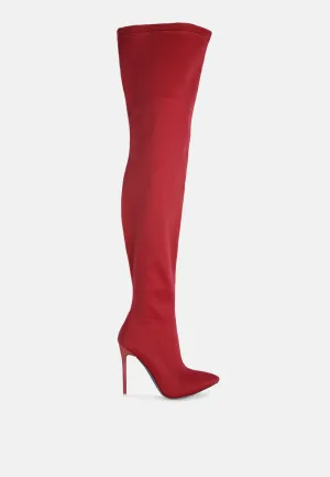 No Calm Superstretch Stiletto Long Boot by London Rag
