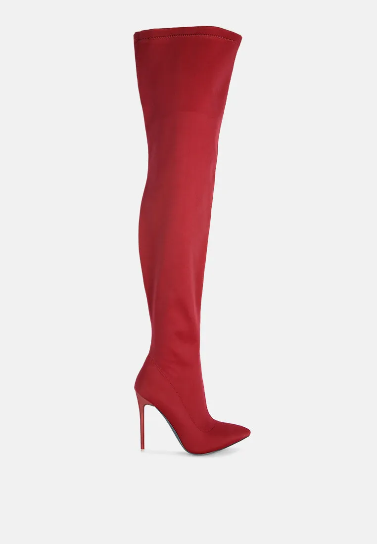 No Calm Superstretch Stiletto Long Boot by London Rag