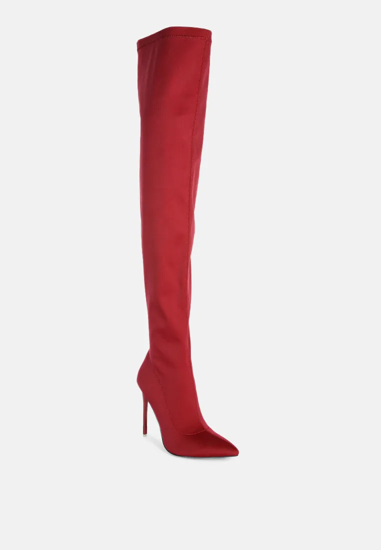 No Calm Superstretch Stiletto Long Boot by London Rag