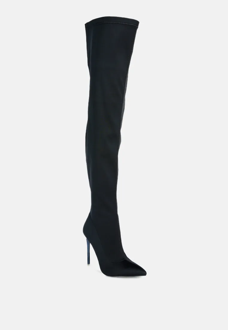 No Calm Superstretch Stiletto Long Boot by London Rag