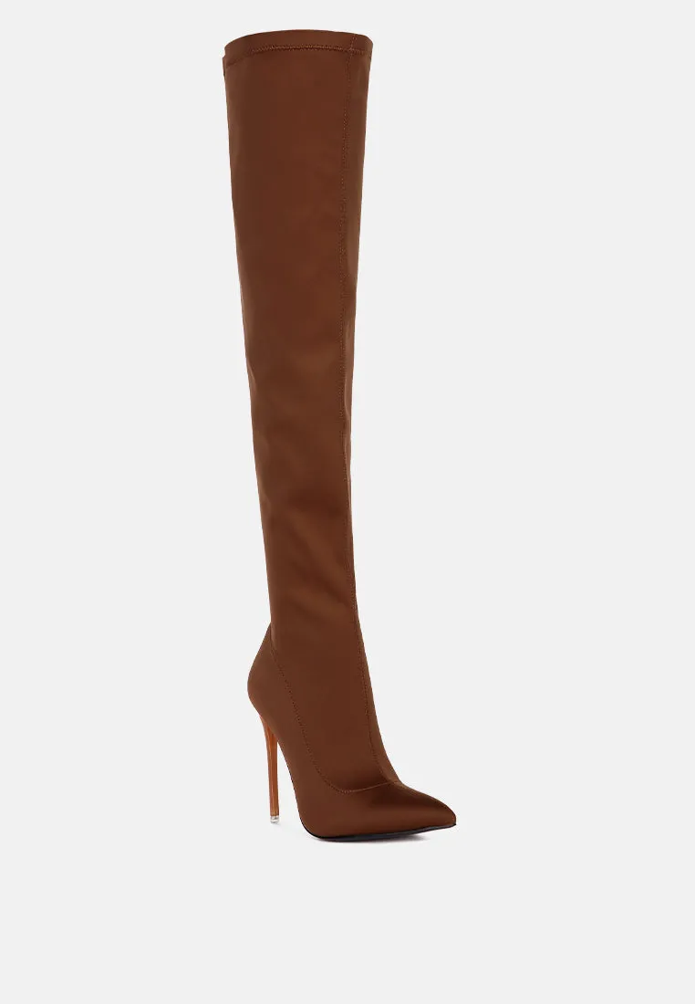 No Calm Superstretch Stiletto Long Boot by London Rag